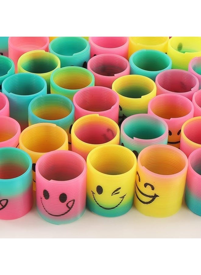 NYVIO 30 Pack Smiley Face Spring Toys for Kids – Colorful Slinky Coil Toys | Party Favors, Return Gifts, Stress Relief Toy for Kids & Adults - Image 2
